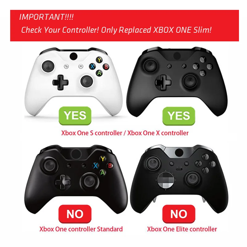 Набор сменных кнопок для Xbox One Slim матовые Сменные накладки на аналоговые стики ABXY