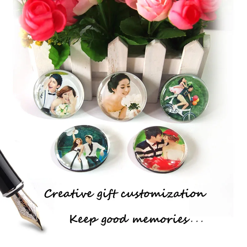 Детские фото на заказ 30 мм стеклянный магнит холодильник для любимой подруги