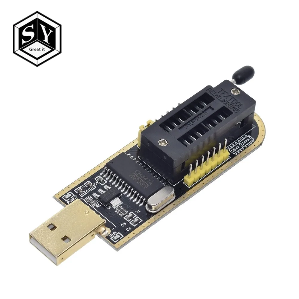 1 шт. отличная умная электроника CH340 CH340G CH341 CH341A 24 25 серия EEPROM флэш-память биос USB программатор с программным обеспечением и Драйвером