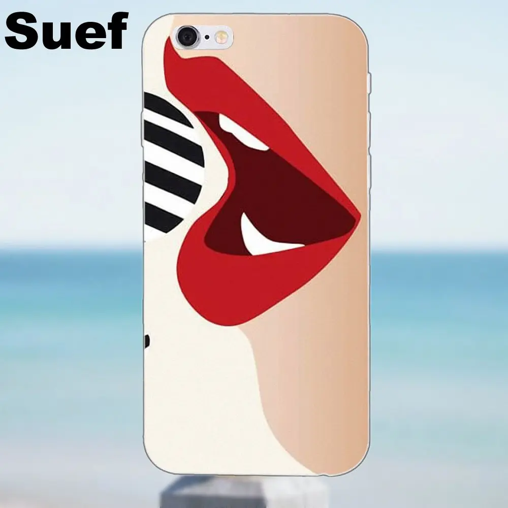 Suef Labiose поп-арт для iPhone 4 4S 5 5S 5C SE 6 6S 7 8 Plus X Galaxy J1 J3 J5 J7 A3 A5 2016 2017 мягкая кожа Paintin |