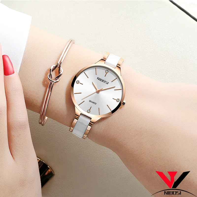 Часы NIBOSI женские часы креативные керамические браслет Relogio Feminino Montre Femme|Женские