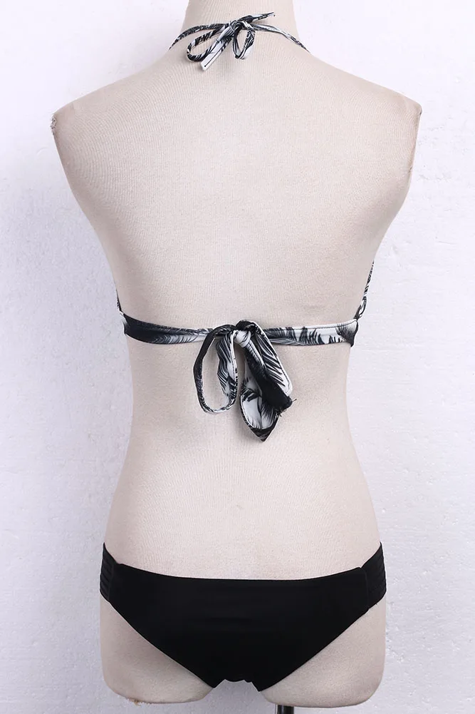 Женский купальник с чашками пуш-ап цветочным принтом | Спорт и развлечения