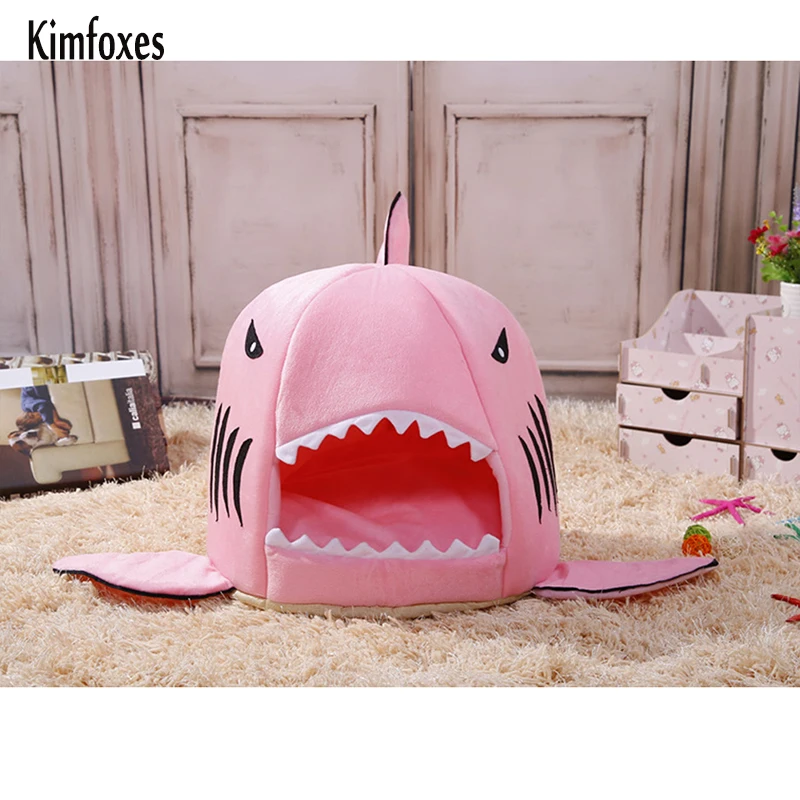 Shark Shape Dog Beds Warm Soft House Pet Sleeping Bag Cat Sofa Bed Puppy for Nest Mat Products Дом и сад