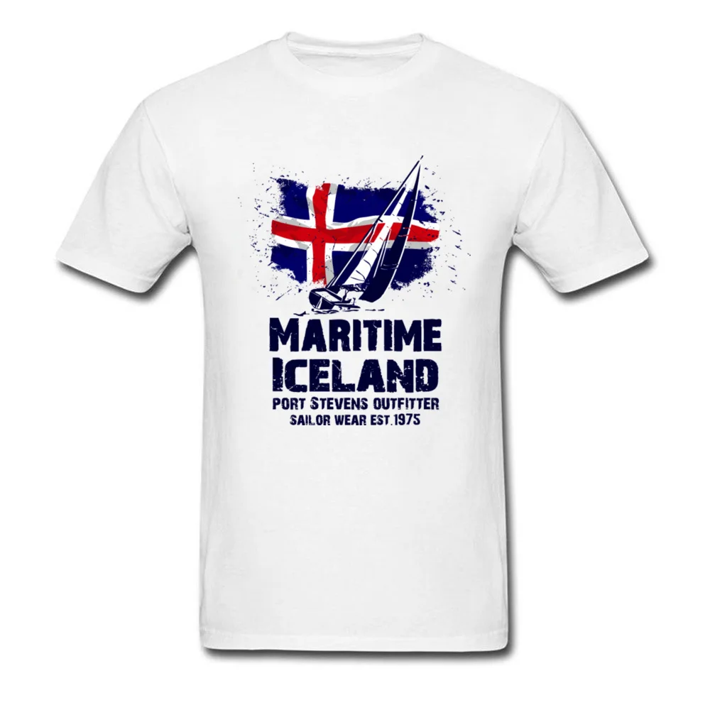 Hipster Men's White Tshirt Oversized Plain Wholesale Online Maritime Sails Iceland Flag Patterns T Shirts For Men Summer Style | Мужская