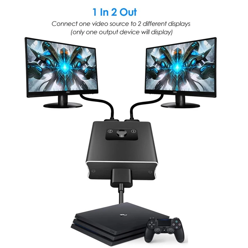 HDMI 2 0 двунаправленный переключатель 1x2 ZY HS12 2x1 AB 4K сплиттер Поддержка HDCP проходной