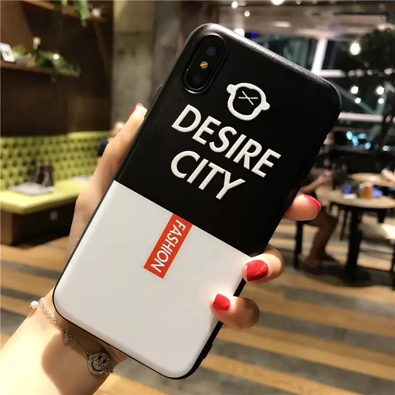 Английские буквы Desire город чехол для iphonex iPhone 7 8 плюс мягкий прозрачный ТПУ