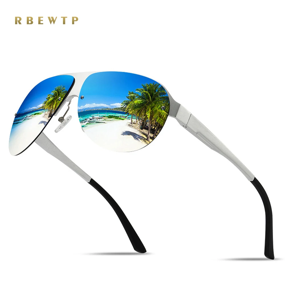 

RBEWTP Aluminum-magnesium Alloy Retro Men's Sunglasses Polarized Driving Sun Glasses oculos Male Eyewear Accessories Men/Women