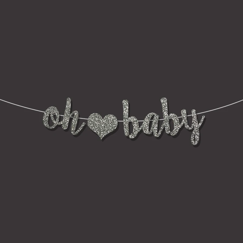 Oh baby banner для мальчиков и девочек Вечерние Декорации первого дня рождения Детские