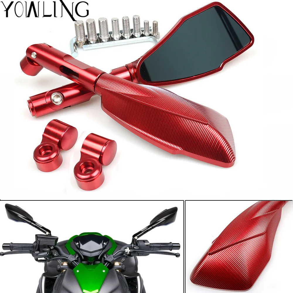 

Aluminum CNC motorcycle motorbike rearview Rear Side mirror adapter For Kawasaki Versys 650 Ninja 300R 400R 250R z1000 z800 z750