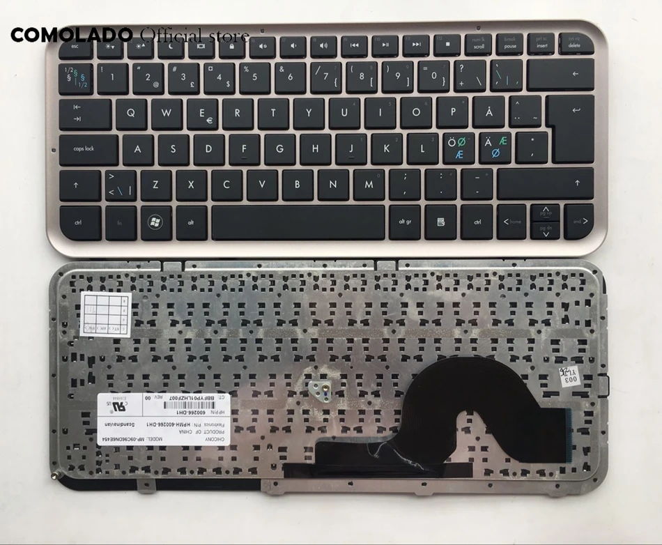 ND Скандинавская клавиатура для HP pavilion DM3 DM3-1000 dm3t-1000 черная wtih серебряная рамка