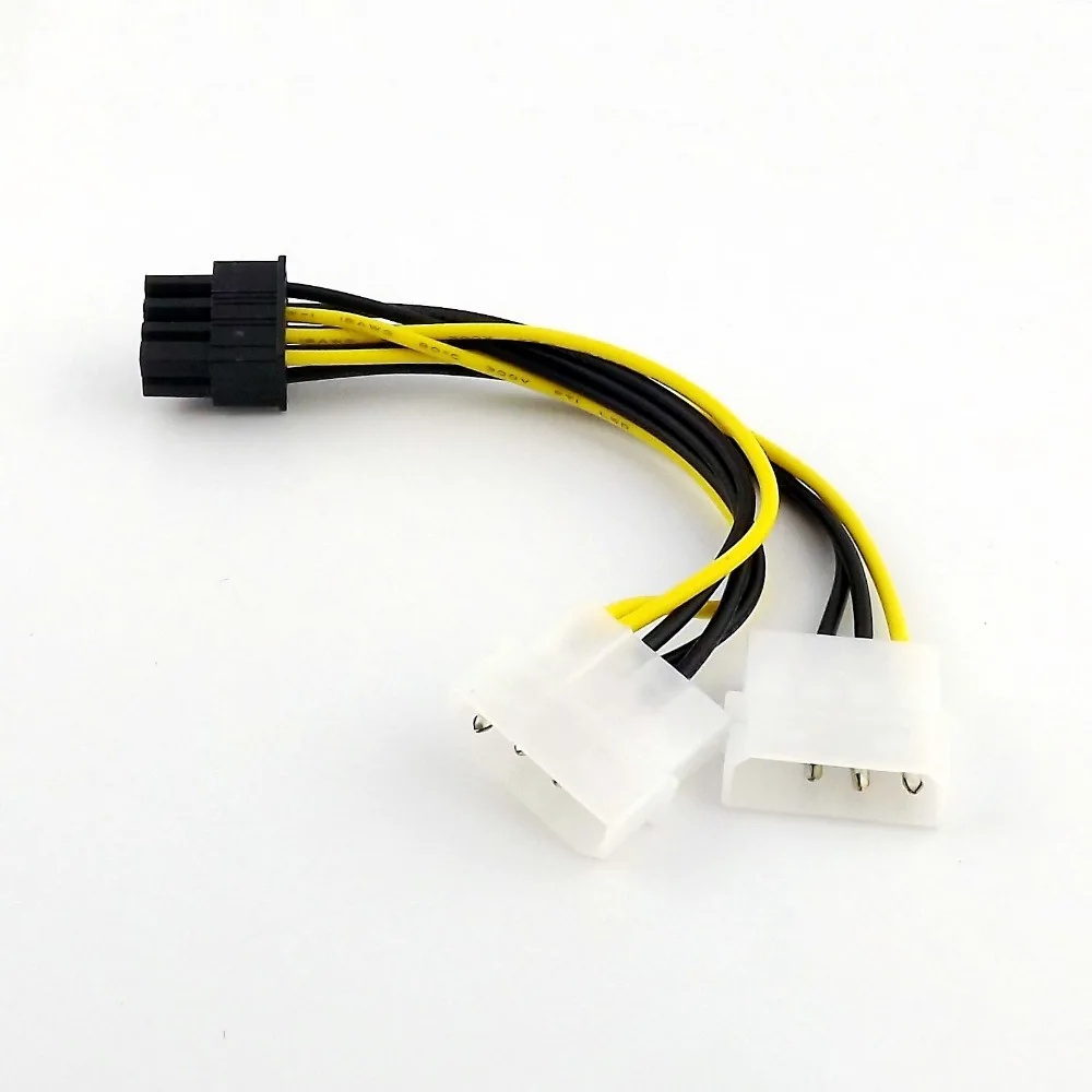 Адаптер питания Molex IDE для видеокарты 5x двойной 4 Pin 8 PCI Express E сплиттер Y кабель 15