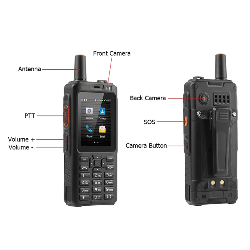 7S+ Zello Walkie Talkie сенсорный мобильный телефон IP65 Водонепроницаемый смартфон MTK6737M Четырехъядерный 4G LTE Android клавиатура PTT F40 радио