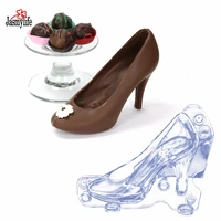 plastic high heeled shoes shaped chocolate mold fondant cake decoration wedding decorative cake mold baking tools kitchen
