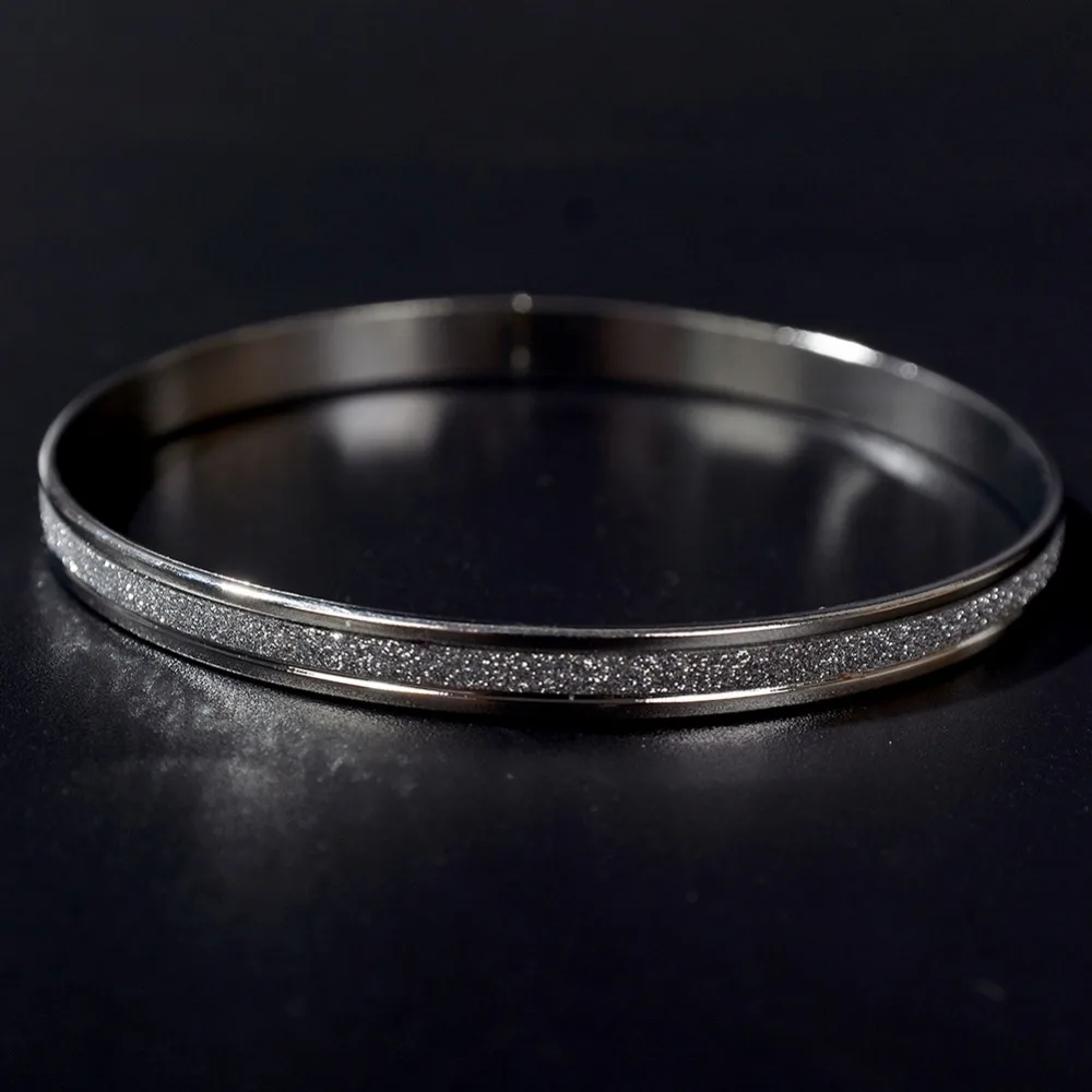 2 шт./лот серебро Браслеты для Для женщин панк матовые блестящие леди танец