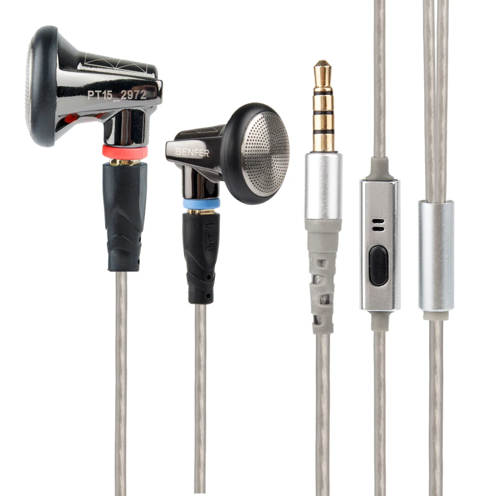 Новый SENFER PT15 Earburd графит куст Динамический драйвер в ухо наушники HIFI Earplhone с