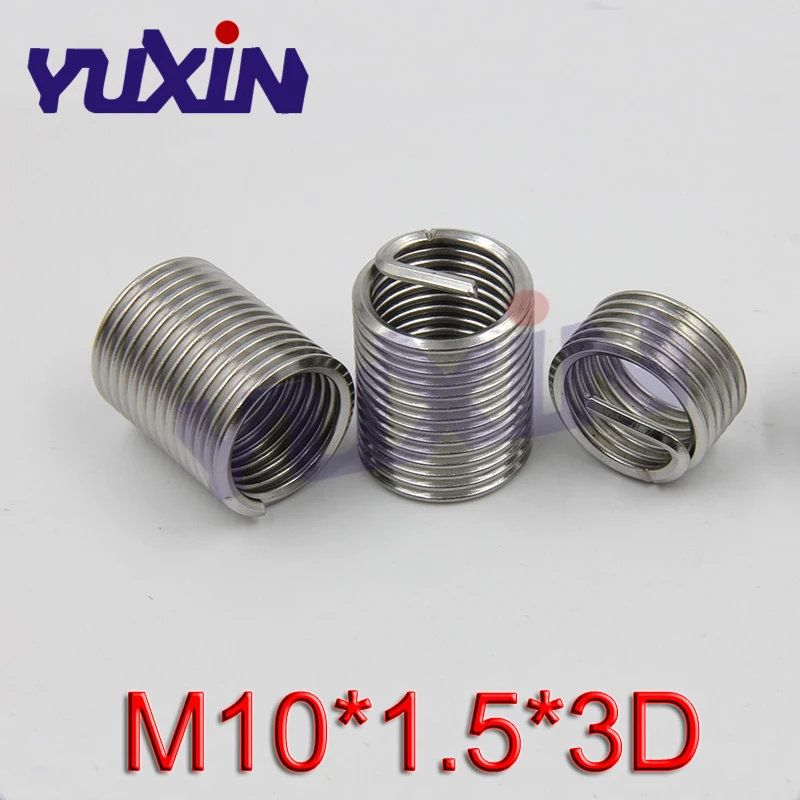 20 шт M10* 1,5* 3D винт Резьбовая вставка A2 нержавеющая сталь 304 крепеж набор инструментов для ремонта спиральный провод спиральный винт комплект с широкими рукавами