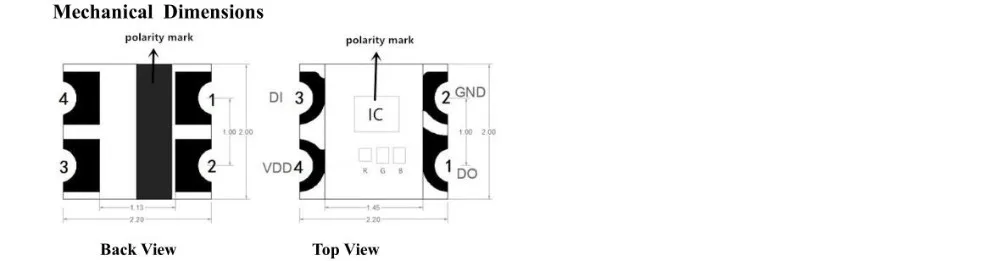 WS2812B(4 контакта) SMD мини-светодиодный чип прибор приемно-Digital rgb полный цвет светодиодный чип для Светодиодные ленты Экран DC5V 10 шт.-1000 шт