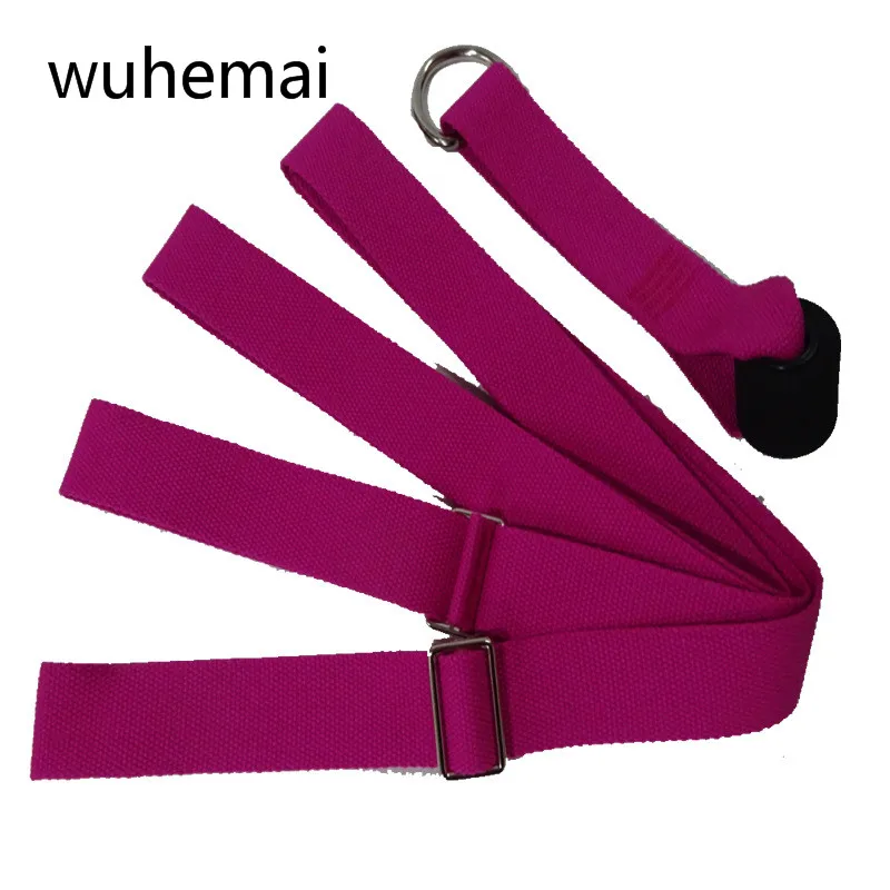 Красный Wuhemai, регулируемая дверная верхняя ножка, новинка, для йоги, Натяжная лента, эластичный пояс с хлопковым многофункциональным ремнем для йоги - Цвет: Красный