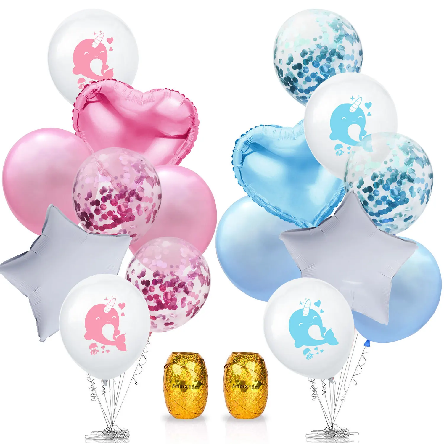 Синий Розовый шары из латекса Baby Shower Единорог надувной КИТ с днем рождения