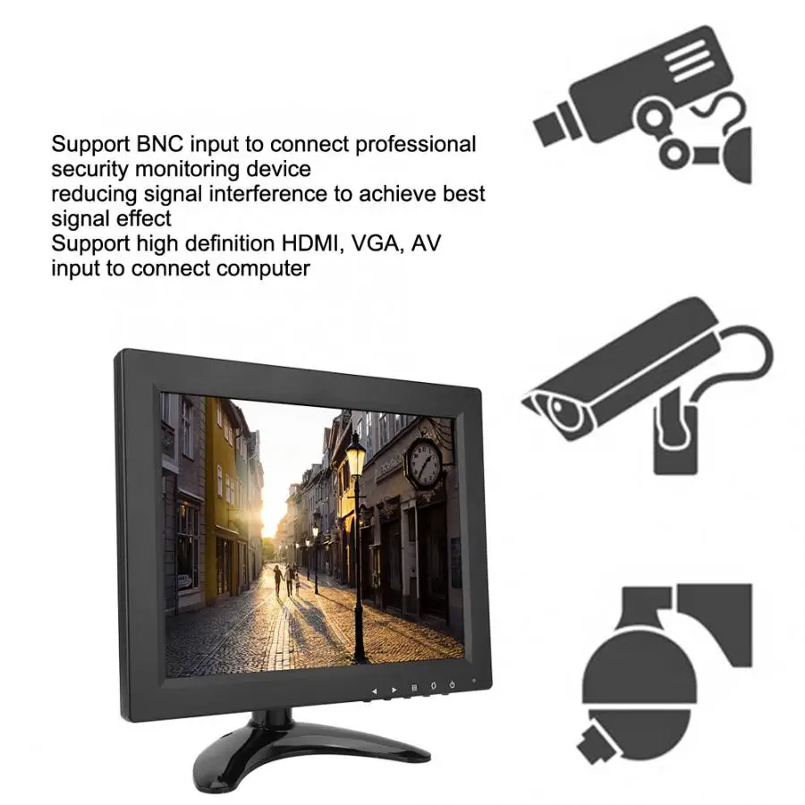 9 7 дюймовый 1024*768 IPS мягкий HD LCD ПК компьютер CCTV монитор Дисплей HDMI/VGA /BNC /AV