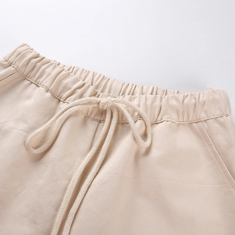 Liva девушка хаки хлопок Полная длина с карманами и высокой посадкой женские