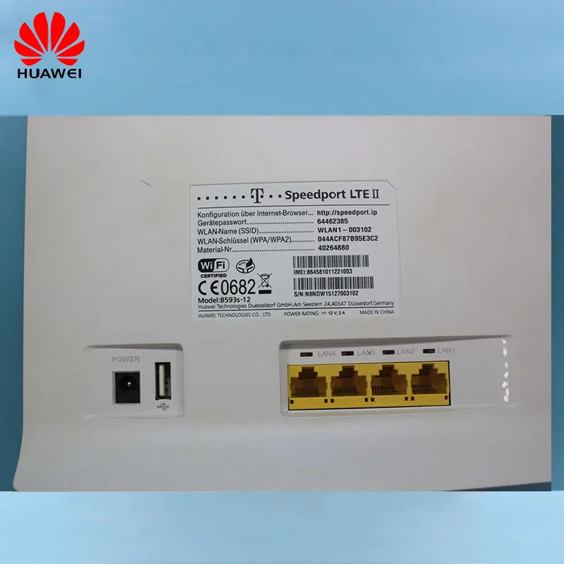 Разблокированный б/у Huawei B593 B593s 12 B593u со встроенной антенной и 4 аппарат не