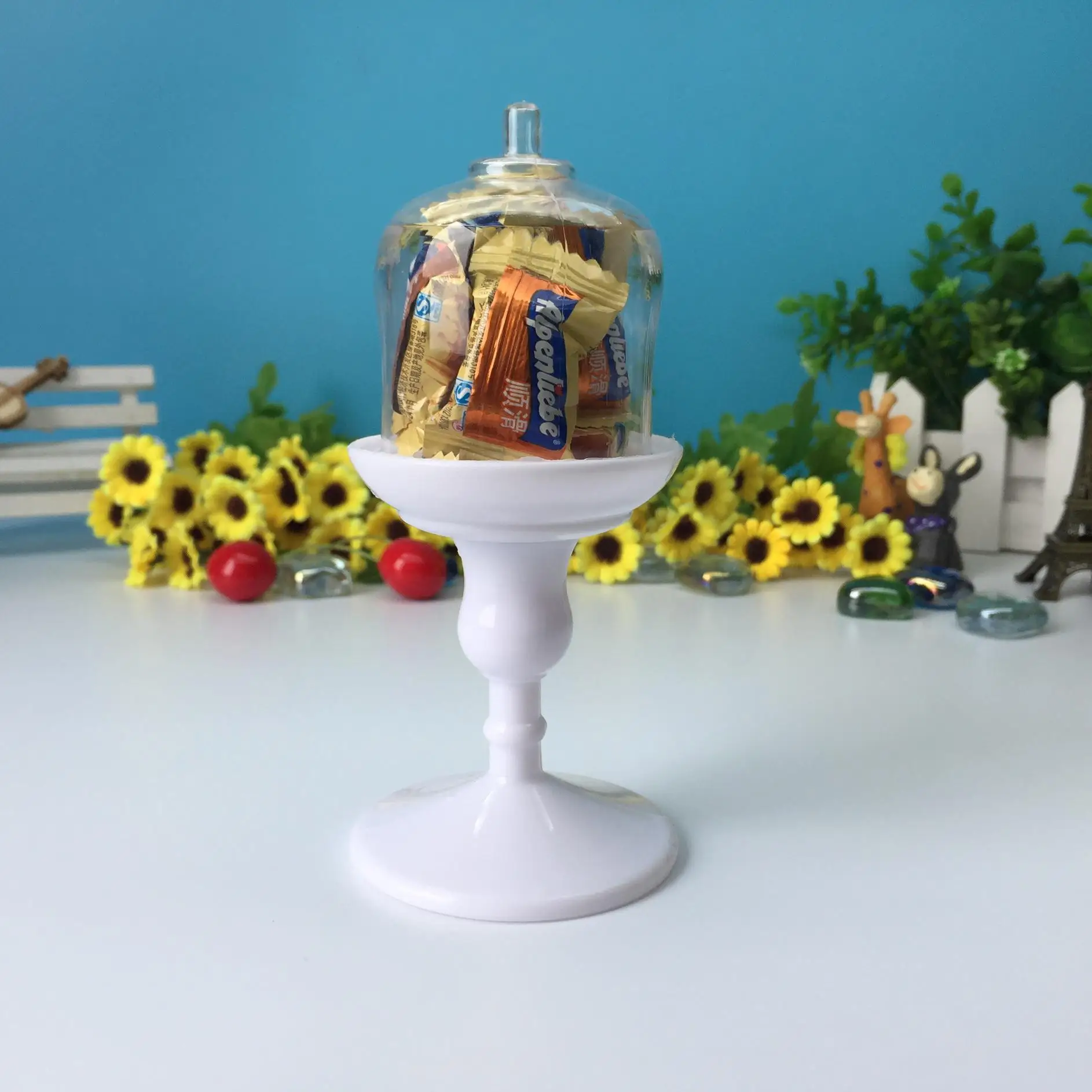 Прозрачный Пластик Кубок две части Коробки конфет свадебный подарок коробка