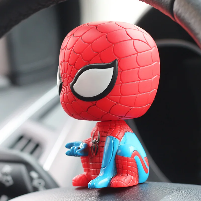 Creativity Cute Cartoon Captain America Shaking Head Nodding Trinket Dashboard For Car Ornaments Decoration Auto Accessories | Автомобили
