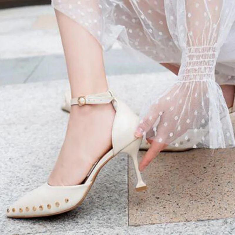 Модельные босоножки на высоком тонком каблуке обувь для зрелых женщин женские