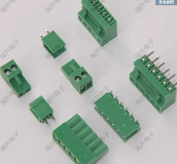 Бесплатная доставка штекеры PCB клеммы HT396K HT396K-3.96 2Pin / 3Pin 4Pin 5pin/6pin зеленая прямая