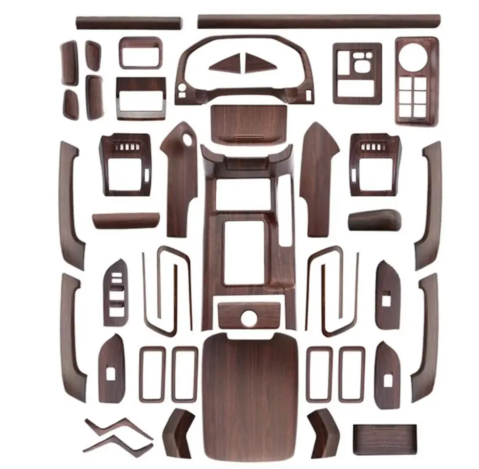 

Luxury ABS Wood Chrome 44pcs For Toyota Land Cruiser PRADO FJ150 2018 Car Interior Cover Trim Frame Decoration Car Styling