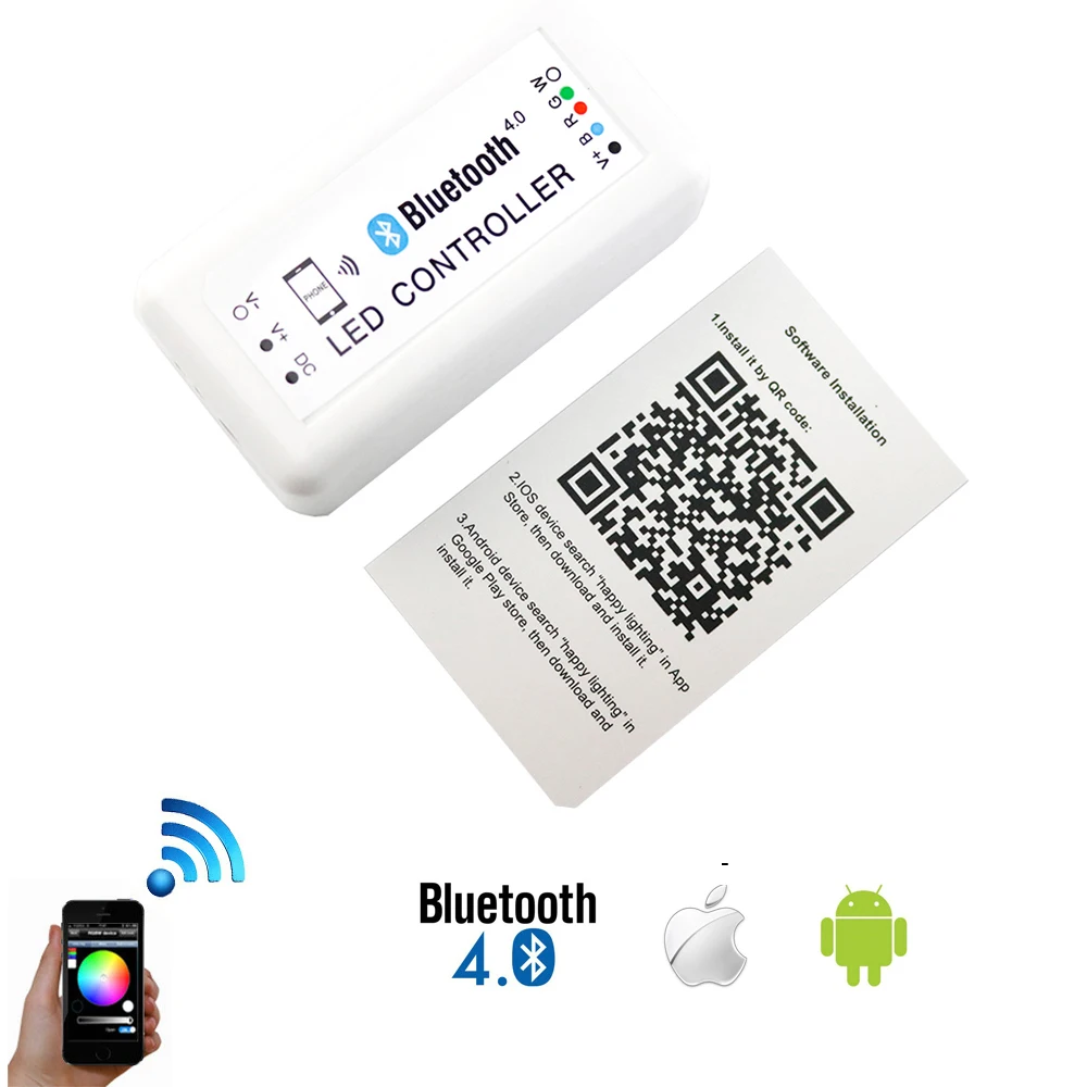 DC12 24V RGBW Bluetooth светодиодный Управление Беспроводной IOS/Android смартфон приложение