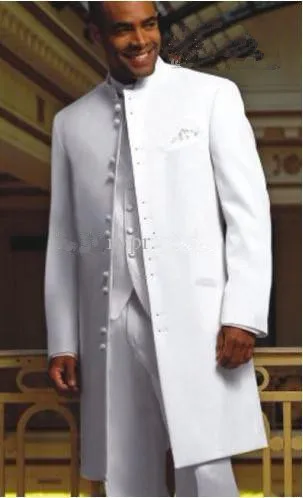Top Selling White Groom Tuxedos quality Long style Tuxedos/Wedding Men's Suit Bridegroom Suits (Jacket+Pants+Tie+vest) | Мужская