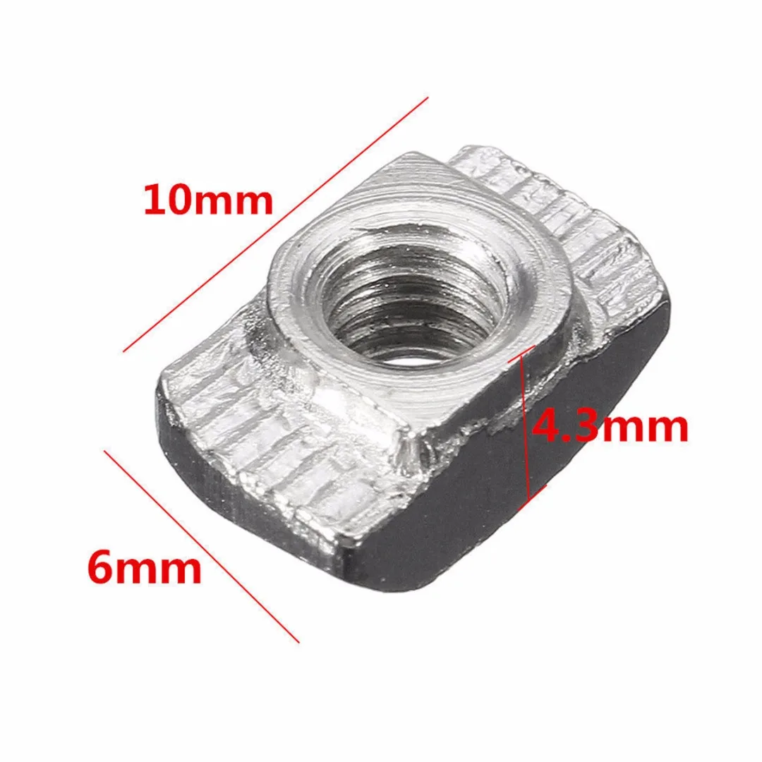 50 шт. M420 TNut Женская резьба T слот головка молотка капля гайка Серебряный тон |