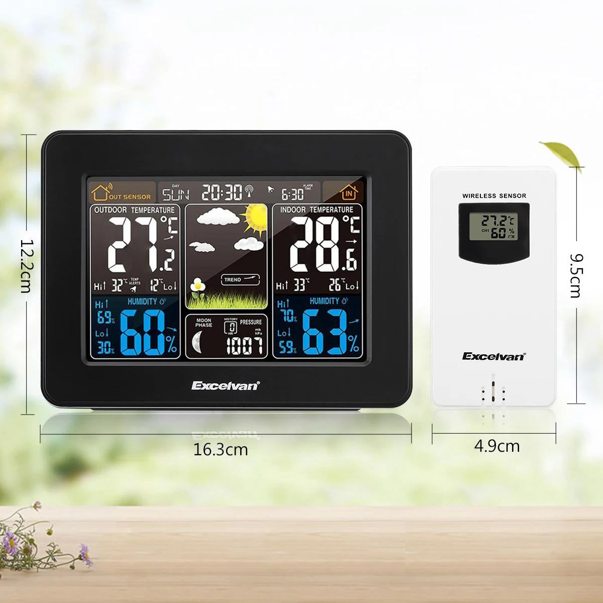 Электронный датчик температуры Повтор Будильник прогноз с ЖК цифровой