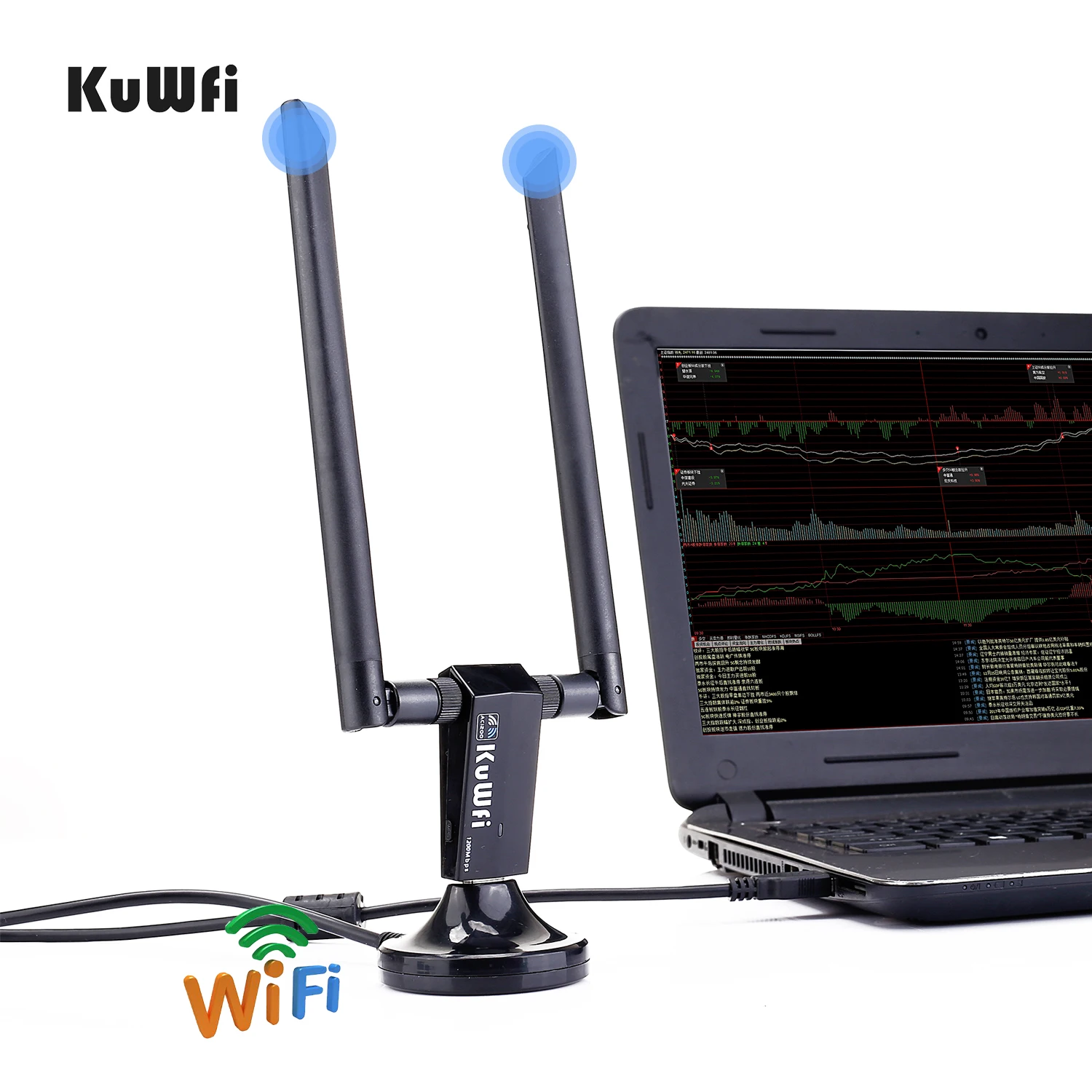 Мини USB3.0 Wi Fi адаптер 1200 Мбит/с 5dBi Антенна ПК USB приемник Dual Band Высокое Скорость