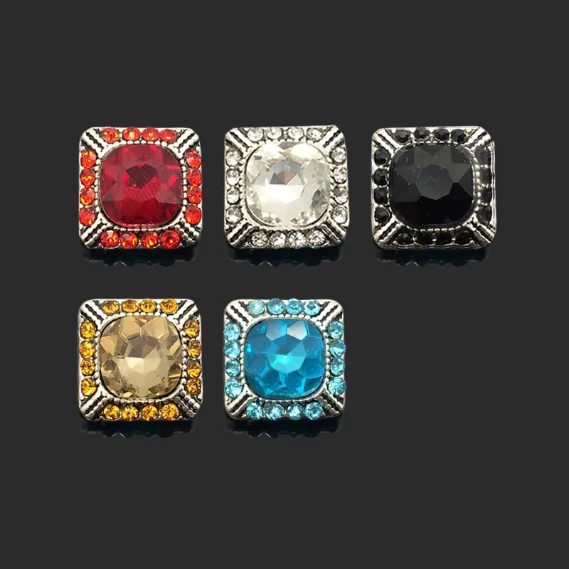 

Wholesale Crystal Flower 024 Rhinestones Metal Snap Buttons Fit 12mm Snap button bracelets Earrings necklace For women