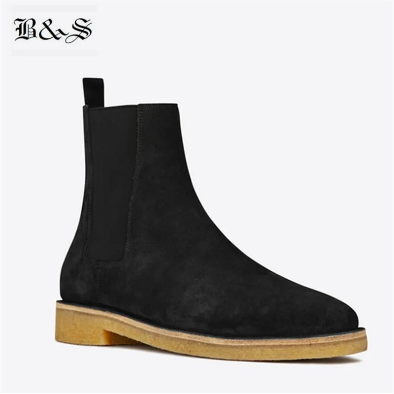 Черные и уличные ботинки Челси ручной работы из натуральной кожи West Canye