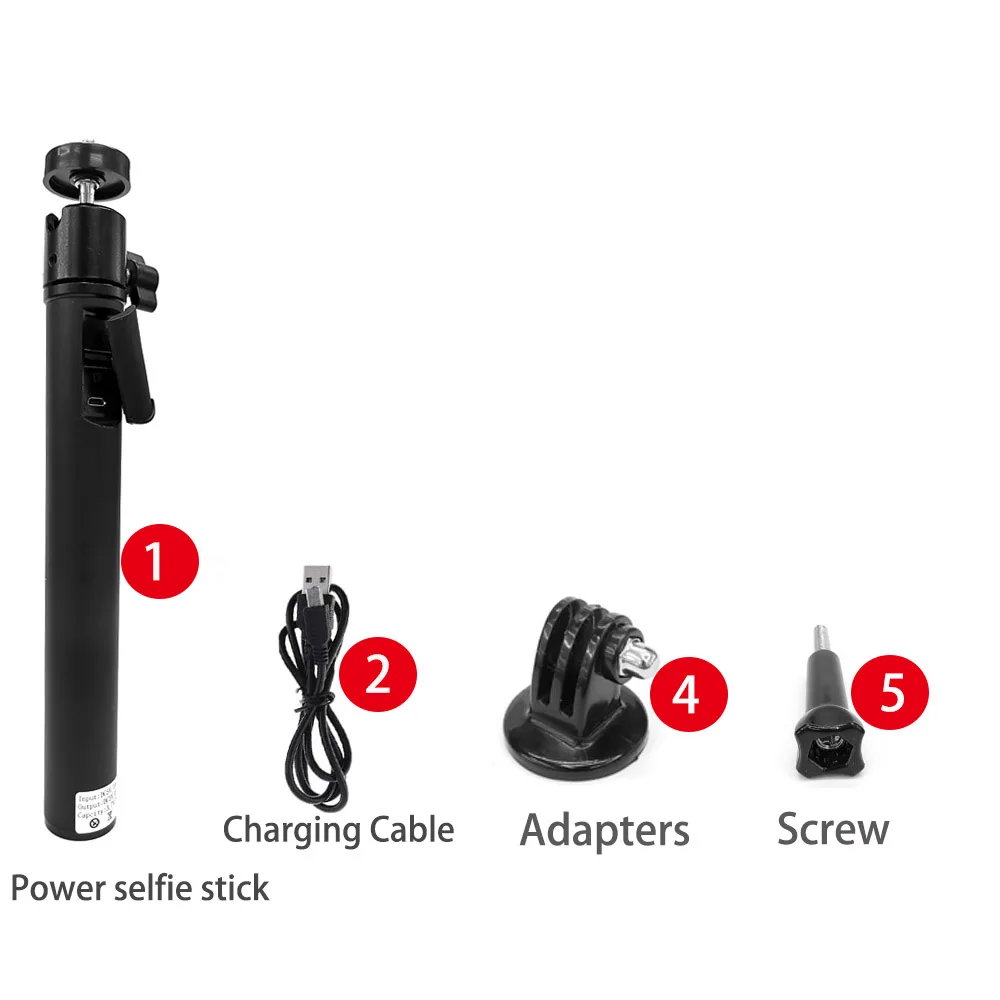 TUYU 2 в 1 ручной 5200 мАч Аккумулятор для камеры селфи палка для DJI OSMO Action GoPro Hero7 6 5 4 sj8 Аксессуары для мобильных телефонов - Цвет: Option-2