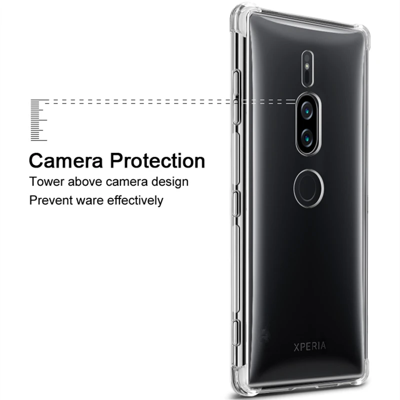 Защитный чехол из мягкого ТПУ для Sony Xperia X XZ XZ2 Premium XA1|Бамперы| |
