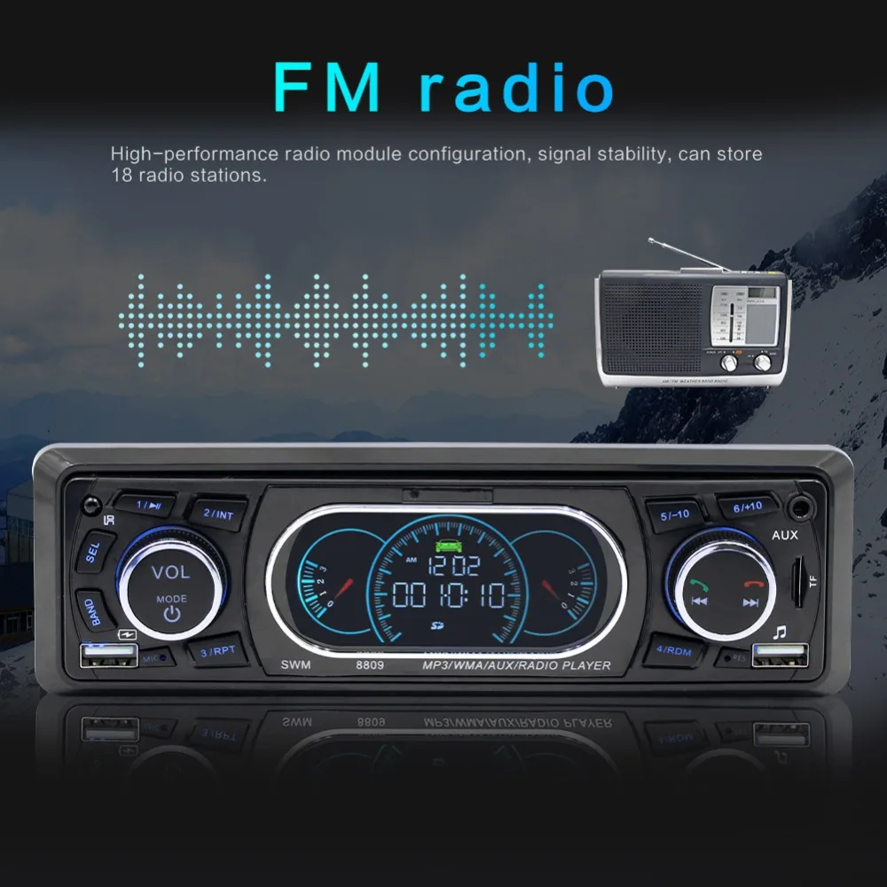 Радио пульт дистанционного управления mp3-плеер 1 Din автомагнитола Bluetooth автомобильный аудио AUX/TF/USB FM авто радио Телефон Зарядка музыка автомобиль стерео