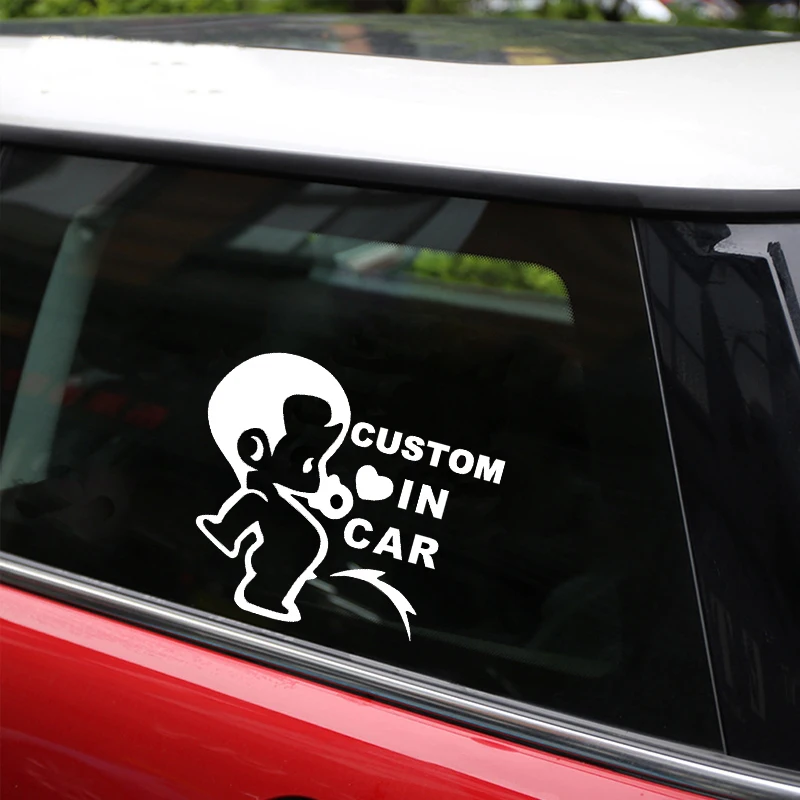 Car Sticker 3D 12*12cm Baby In Funny Decal Reflective Laser Stickers Vinyl Styling Decor Black Silver | Автомобили и мотоциклы