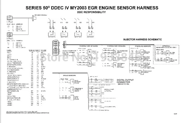 Детройт дизель серия 50 50G 60 DDECVI DDEC10 DDEC13 MBE электронная проводка схемы |