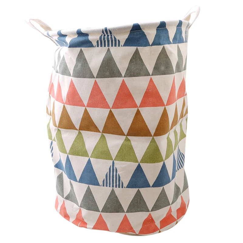Waterproof Canvas Basket Tree Bear Hedgehog Printed Cotton Linen Washing Clothes Storage Folding Box | Дом и сад