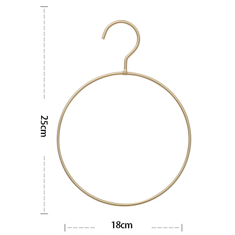 Round-Gold WHISM вешалка для полотенец вешалки для шарфа настенный крючок вешалка подвесной стеллаж для хранения держатель для одежды галстук брюки скандинавский стиль украшение дома - Цвет: Round-Gold