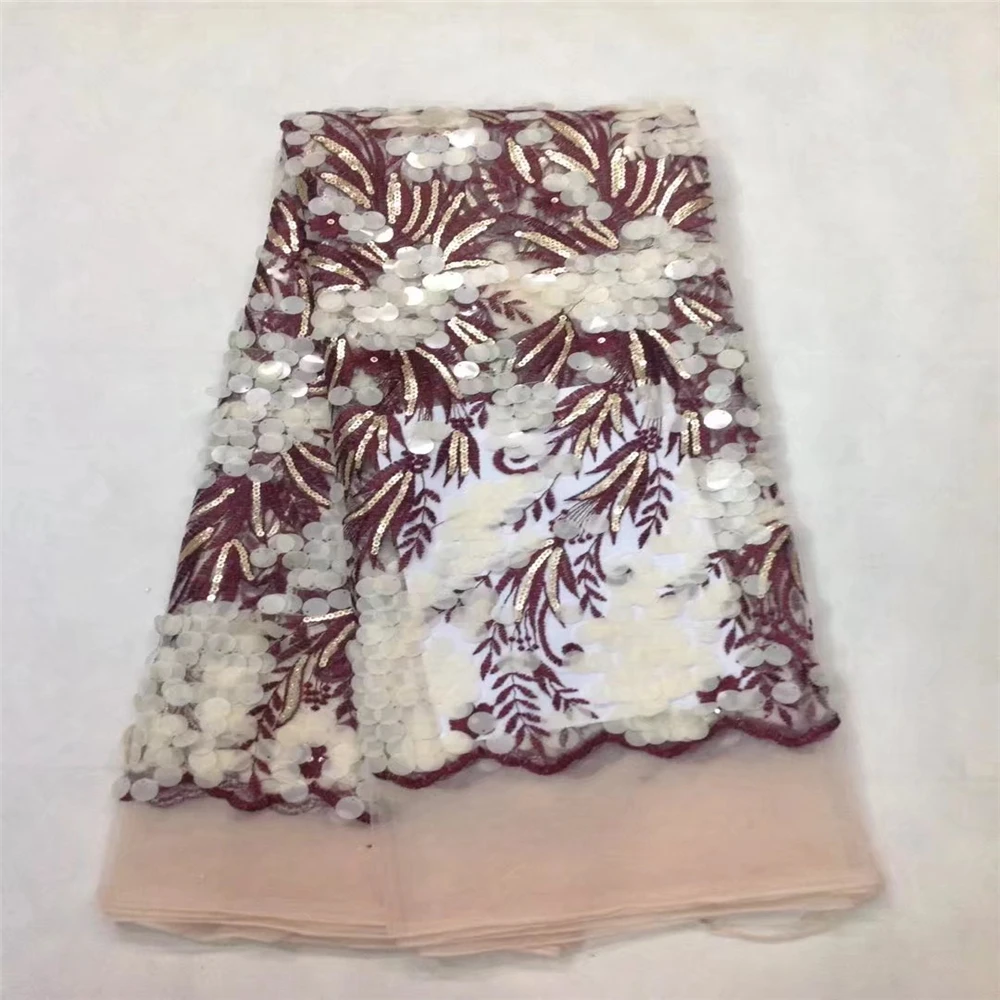 2017 последние африканские блесток Тюль Кружево Ткань высокое качество расшитые