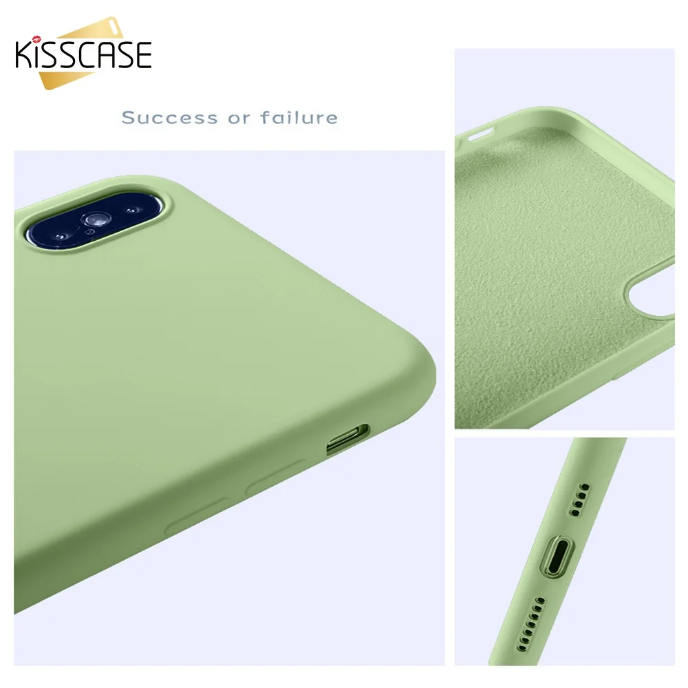 KISSCASE Soft TPU Silicone Phone Cases For iPhone 7 XR XS MAX X Candy Color Shockproof Apple Case 6 6S 8 Plus |