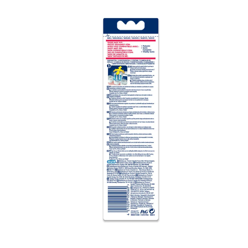 Насадки для зубных щеток Oral B крестообразная насадка зубной щетки 3 шт. сменные