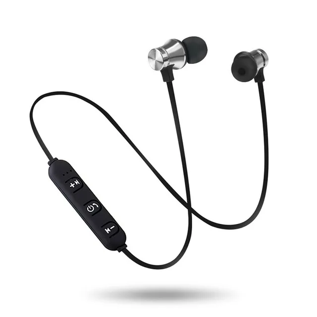 Silver Спортивные Bluetooth наушники, беспроводные наушники, Bluetooth наушники для бега, стерео наушники с супер басами, наушники с защитой от пота, с микрофоном, гарнитура - Цвет: Silver