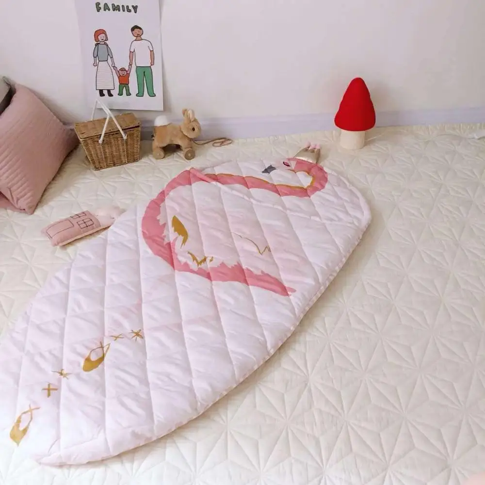 pink bird Домашний спальный мешок для детей, чистый хлопок, для мальчиков и девочек, fleabag, с мультяшным принтом «mothercare», для детей 0-8 лет, 70*150 см - Цвет: pink bird